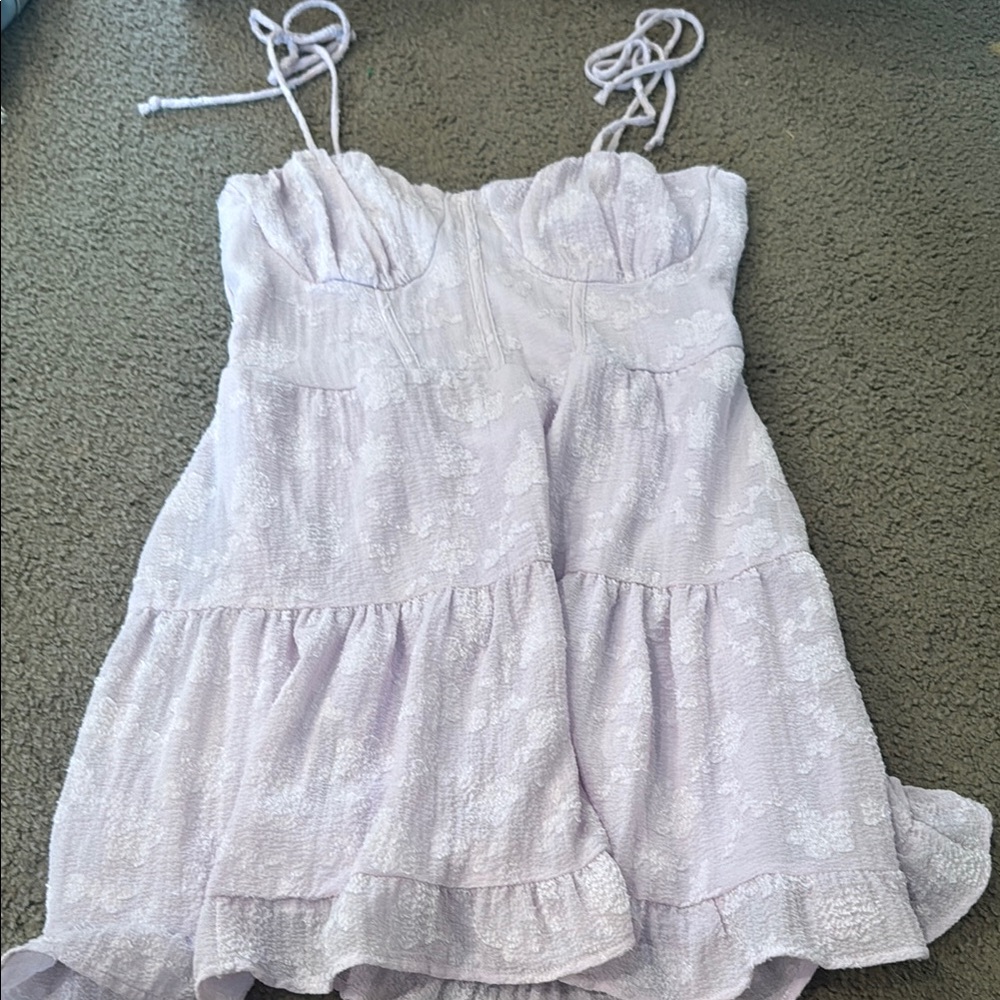 Wild Fable White Ruffled Smocked Sundress
